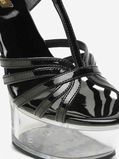 Stylish Clear Heel Platform Sandals | Flat N Heels