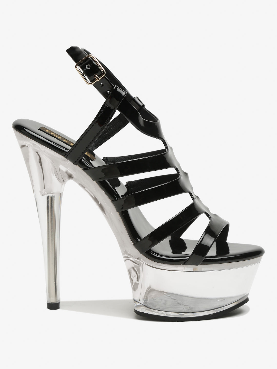 Stylish Clear Heel Platform Sandals with Straps