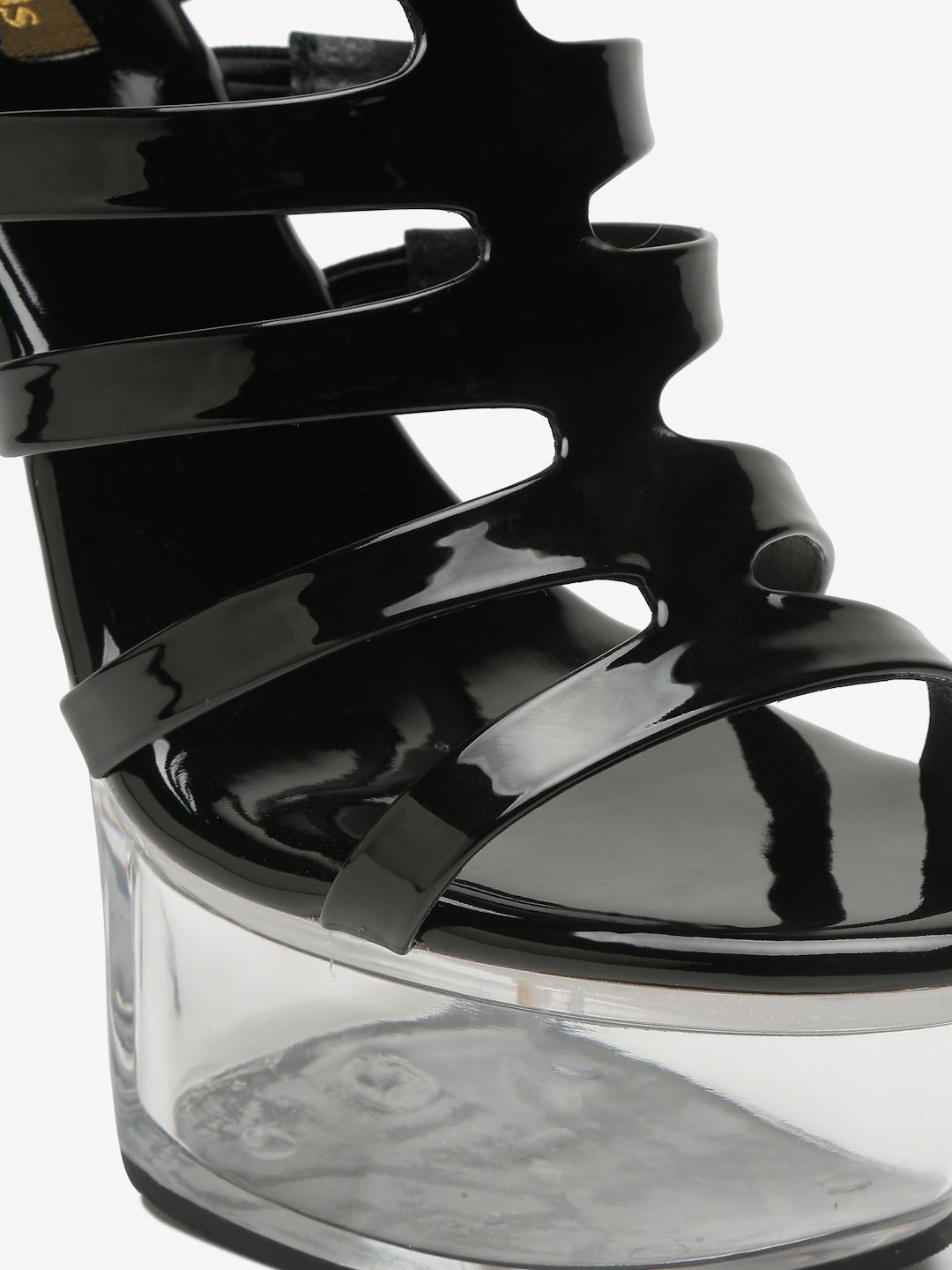 Stylish Clear Heel Platform Sandals with Straps
