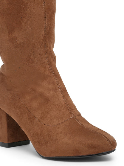 Women's Black Best Suede Boots Over-the-Knee