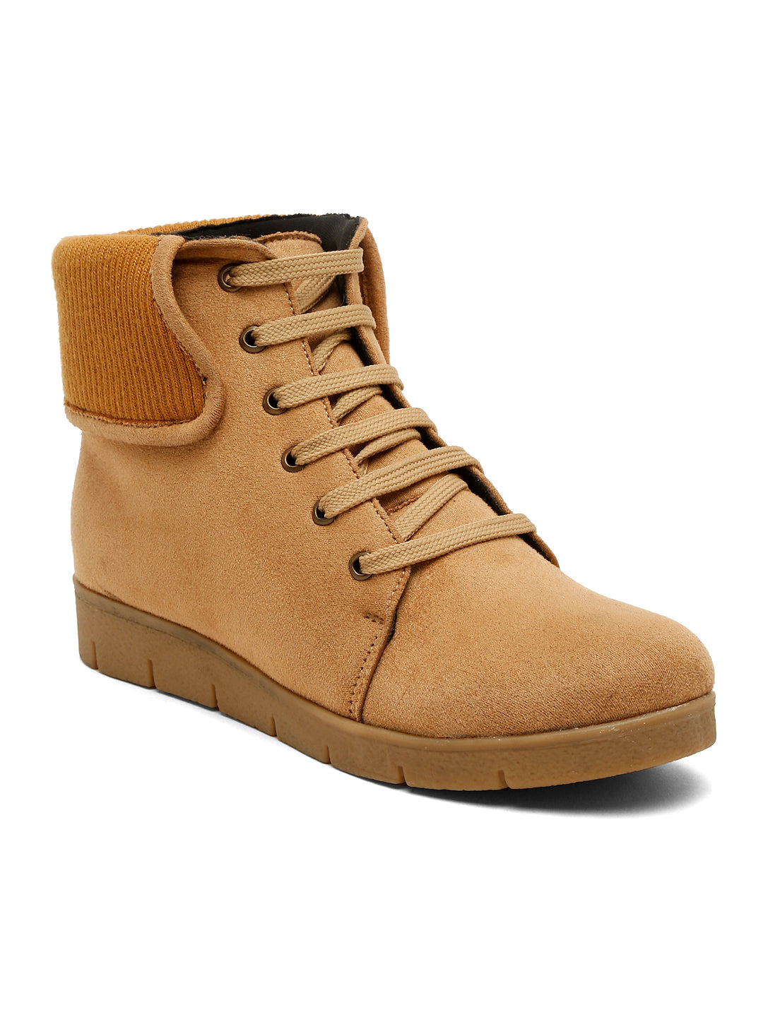 Trendy Tan Ankle Boots for Women - Stylish & Comfortable Footwear By Flat N Heels