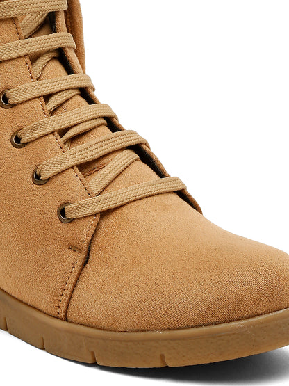 Trendy Tan Ankle Boots for Women - Stylish & Comfortable Footwear By Flat N Heels