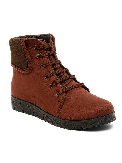 Trendy Tan Ankle Boots for Women - Stylish & Comfortable Footwear By Flat N Heels