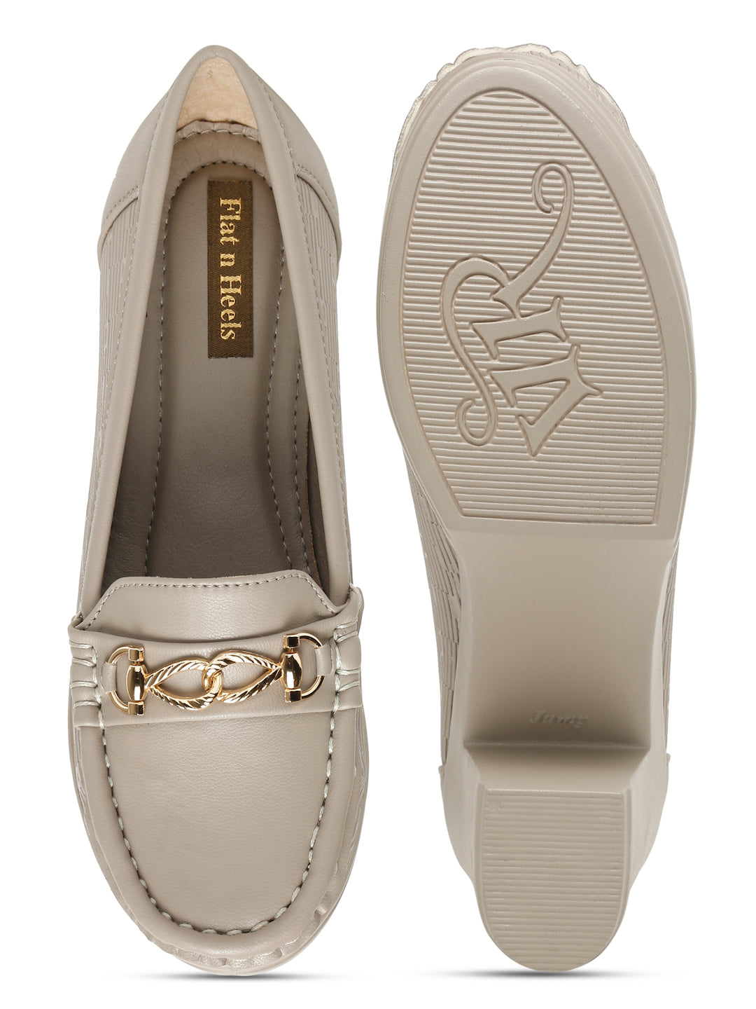 Flat n Heels Women's Grey Slip-On Loafers – GS-305 - image 6