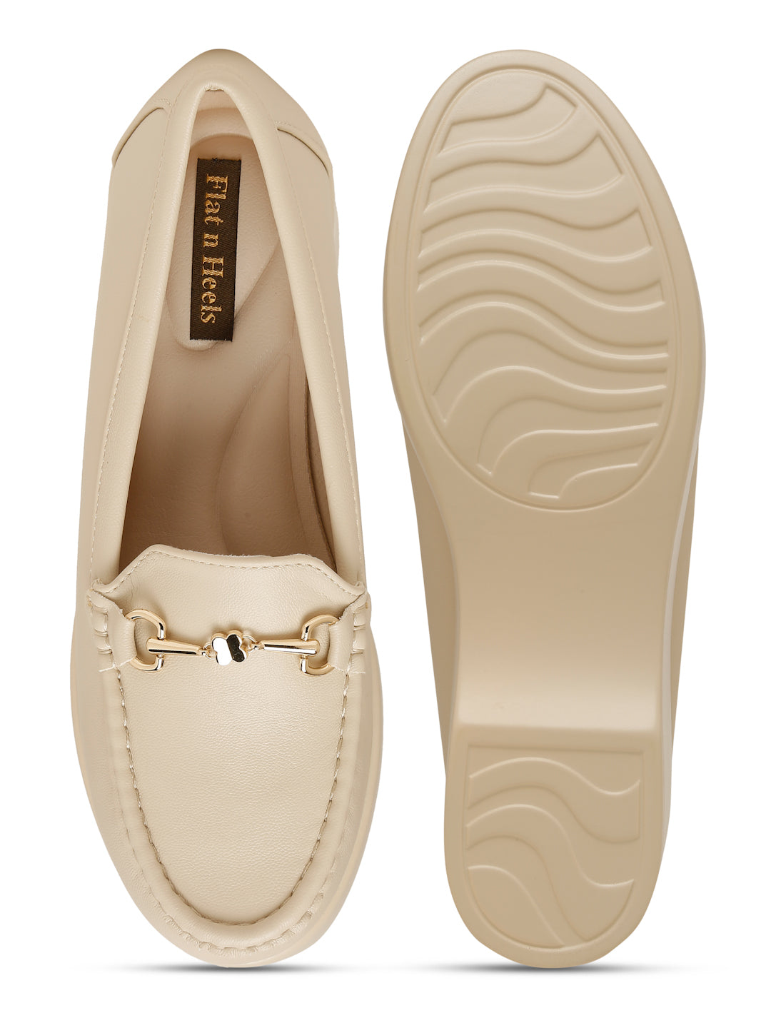 Flat n Heels Women's Beige Slip-On Loafers – 1003-7 - image 6