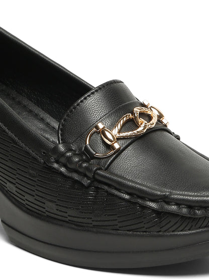Flat n Heels Women's Black Slip-On Loafers – GS-305 - image 7