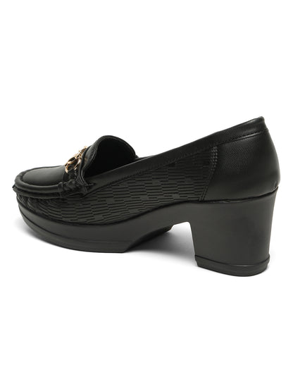 Flat n Heels Women's Black Slip-On Loafers – GS-305 - image 5