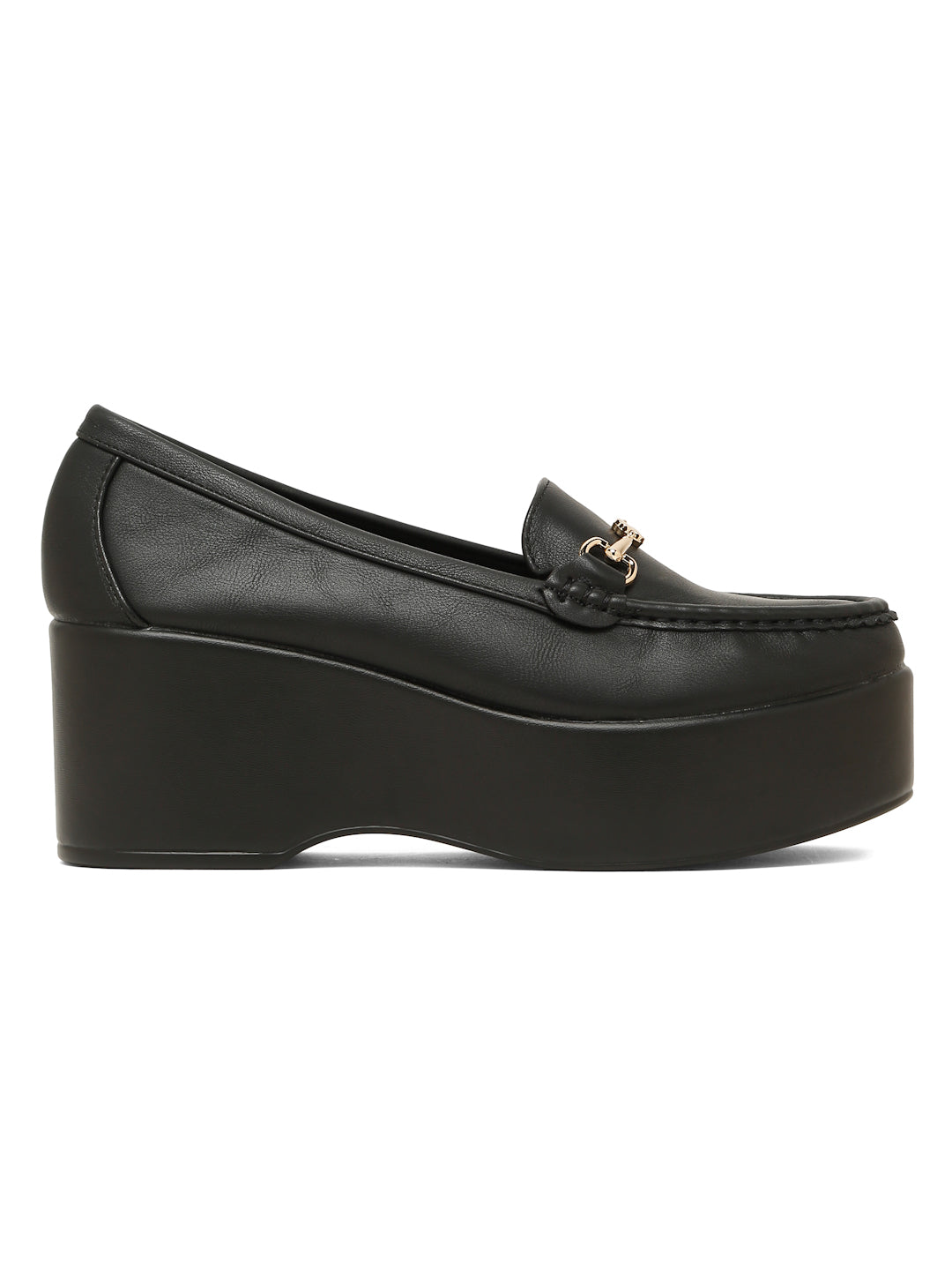 Flat n Heels Women's Black Slip-On Loafers – 1003-7 - image 3