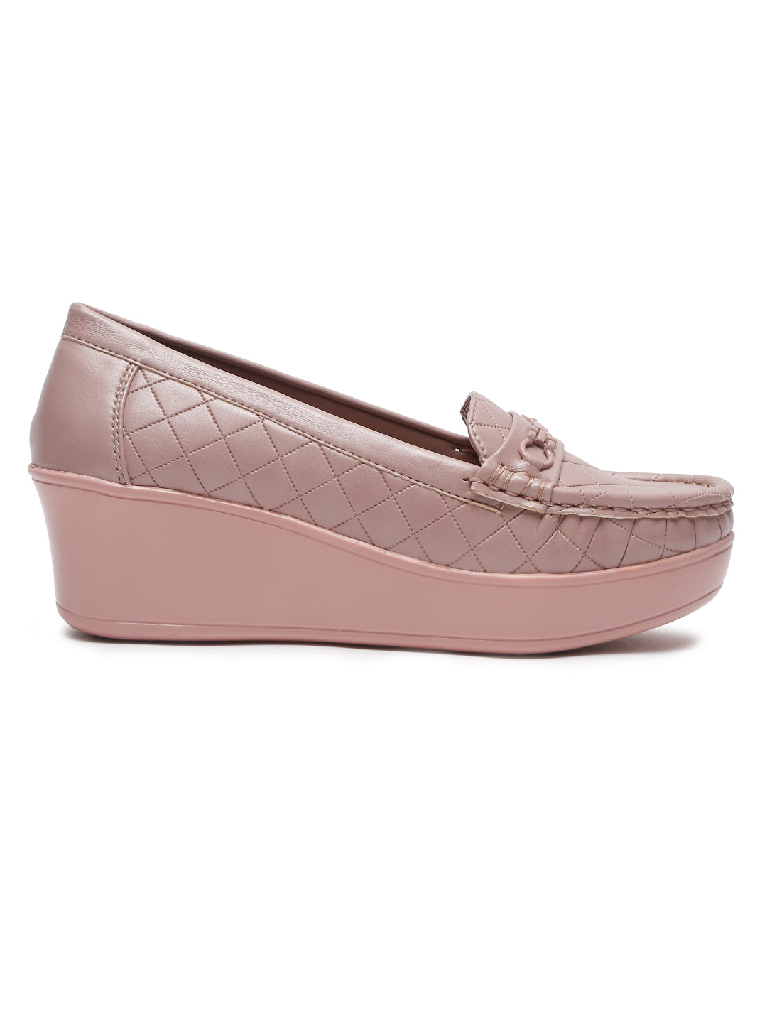 Flat n Heels Women's Pink Slip-On Loafers – GS-151 - image 3