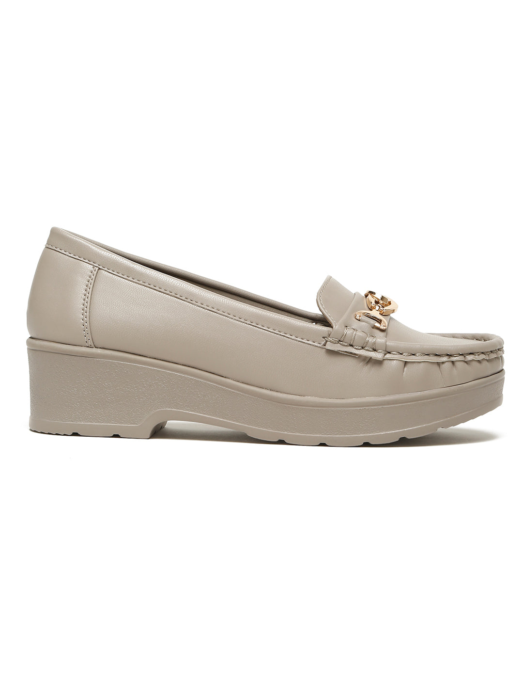 Flat n Heels Women's Grey Slip-On Loafers – GS-545 - image 4