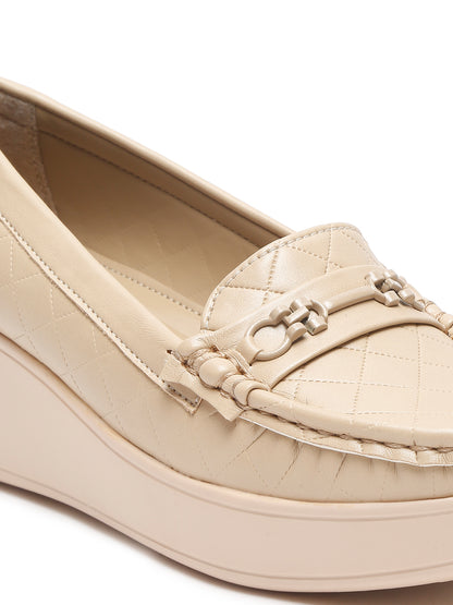 Flat n Heels Women's Beige Slip-On Loafers – GS-151 - image 6