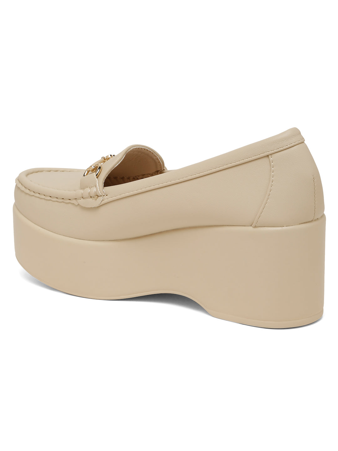 Flat n Heels Women's Beige Slip-On Loafers – 1003-7 - image 5