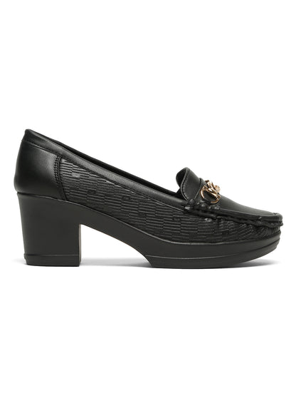 Flat n Heels Women's Black Slip-On Loafers – GS-305 - image 4