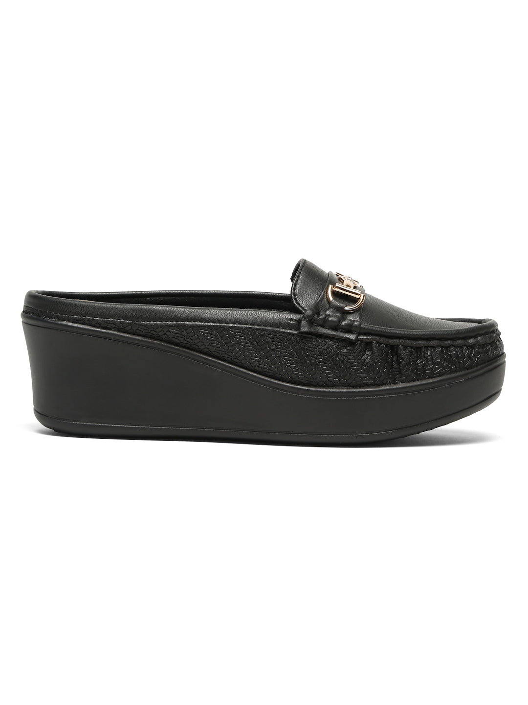 Flat n Heels Women's Black Slip-On Loafers – GS-157 - image 4