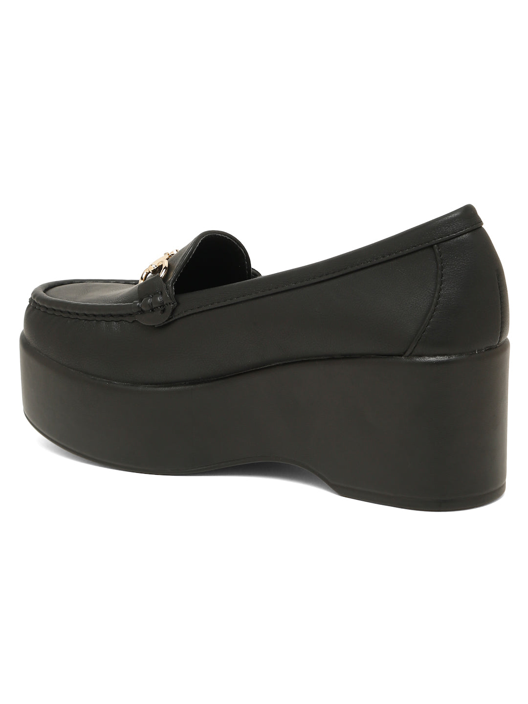 Flat n Heels Women's Black Slip-On Loafers – 1003-7 - image 4