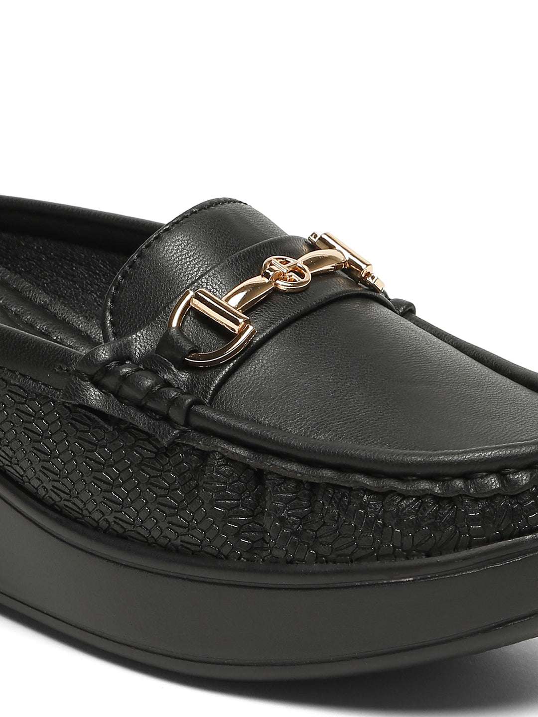 Flat n Heels Women's Black Slip-On Loafers – GS-157 - image 7
