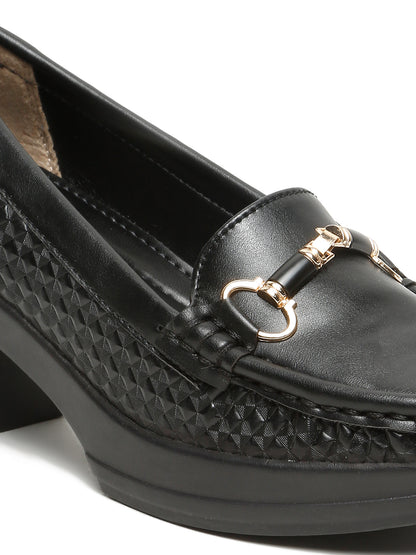 Flat n Heels Women's Black Slip-On Loafers – GS-302 - image 7