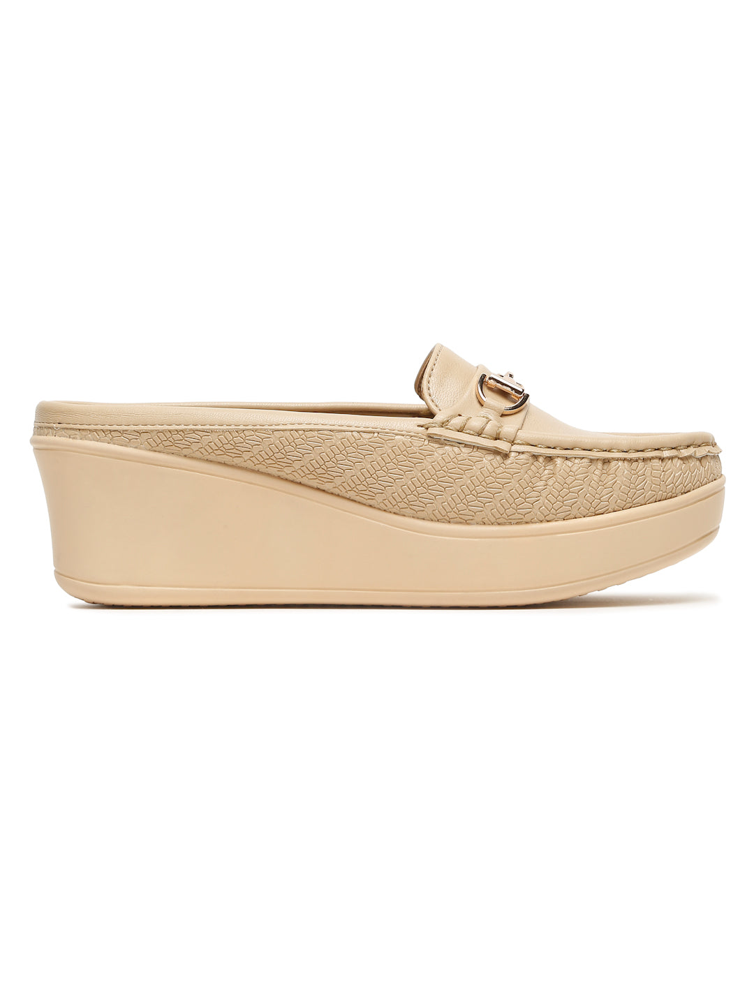 Flat n Heels Women's Beige Slip-On Loafers – GS-157 - image 4