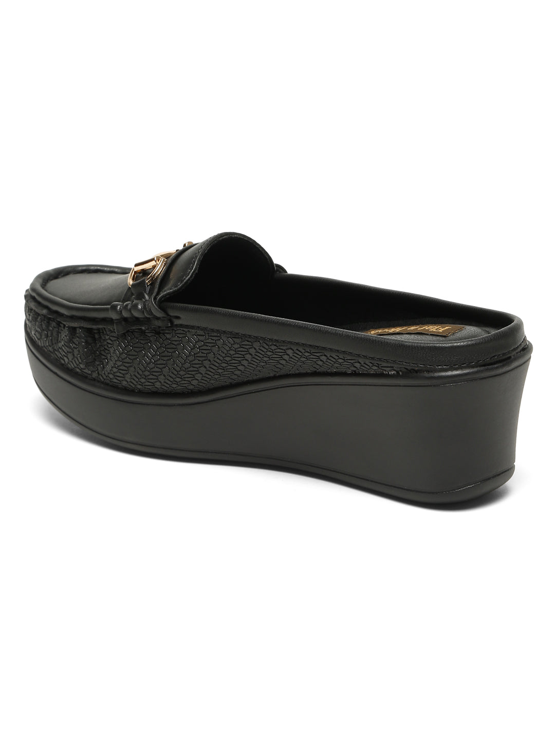 Flat n Heels Women's Black Slip-On Loafers – GS-157 - image 5